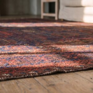 Blue Tribal Antique Late 19th Century Afghan Baluch Rug (SKU 22383) - in-room detail