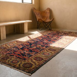 Blue Tribal Mid 19th Century Antique Northwest Persian Hallway Runner Rug (SKU 19090) - room view