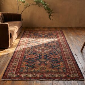 Antique Blue Tribal Persian Serab Hallway Runner Rug - Late 19th Century (SKU 20436) - room view