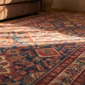 Antique Blue Tribal Persian Serab Hallway Runner Rug - Late 19th Century (SKU 20436) - in-room detail
