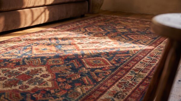 Antique blue tribal persian serab hallway runner rug - late 19th century 9 Antique blue tribal persian serab hallway runner rug - late 19th century (sku 20436) - in-room detail