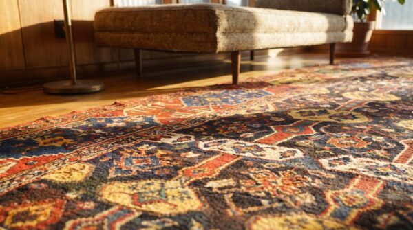 Bold late 19th century antique colorful persian tribal bakhtiari oversized carpet 8 Bold late 19th century antique colorful persian tribal bakhtiari oversized carpet (sku 18799) - in-room detail