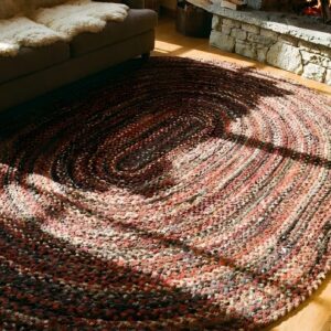 Antique Braided American Allover Multi 1935 Oval Rug (SKU 24232) - in-room detail