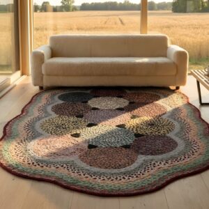 Antique Braided Hallway Runner Wool Multicolor Rug (SKU 25659) - room view