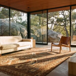 Brown Earthy Antique Caucasian Small Scatter Size Wool Shirvan Rug (SKU 25748) - room view