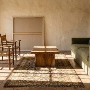Brown Tribal Herati Pattern Antique Persian Malayer Rug (SKU 18928) - room view