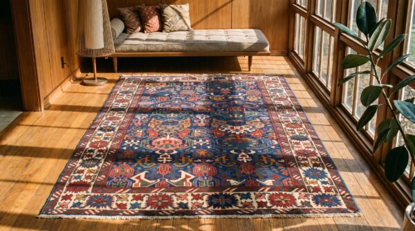 Antique caucasian - bidjov caucasian knotted rug 5 Antique caucasian - bidjov caucasian knotted rug (sku 20973) - room view