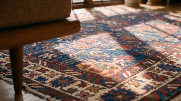 Antique caucasian - bidjov caucasian knotted rug 6 Antique caucasian - bidjov caucasian knotted rug (sku 20973) - in-room detail