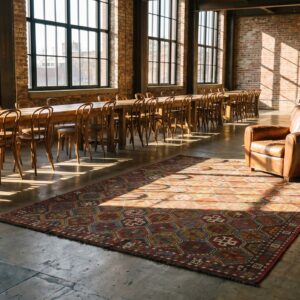 Antique Caucasian Flatweave Verneh Tribal Geometric Kilim Area Rug (SKU 22363) - room view
