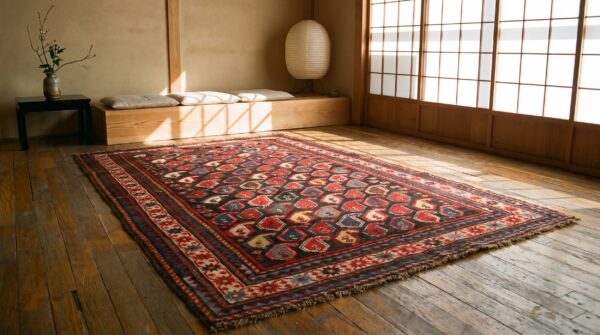 Antique caucasian - karabagh caucasian 1890s rug 6 Antique caucasian - karabagh caucasian 1890s rug (sku 21464) - room view