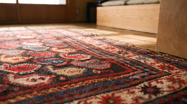 Antique caucasian - karabagh caucasian 1890s rug 7 Antique caucasian - karabagh caucasian 1890s rug (sku 21464) - in-room detail