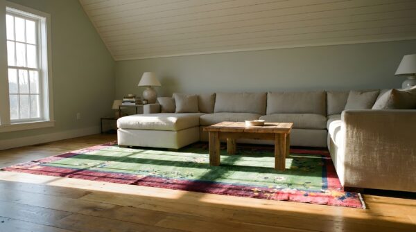 Antique caucasian - karabagh chinese knotted rug 6 Antique caucasian - karabagh chinese knotted rug (sku 25691) - room view
