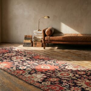 Antique Caucasian Karabagh Hallway Runner Wool Brown Rug (SKU 18186) - room view