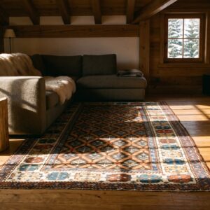Antique Caucasian Karabagh Small Scatter Size Wool Rug (SKU 19143) - room view