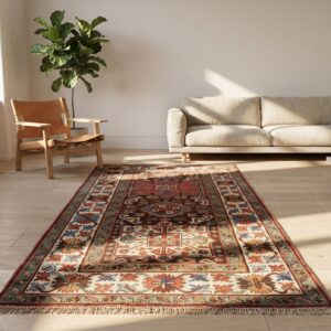 Antique Caucasian Kazak Hallway Runner Rug - Late 19th Century Tribal Design (SKU 19072) - room view