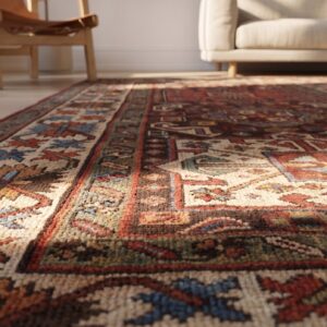 Antique Caucasian Kazak Hallway Runner Rug - Late 19th Century Tribal Design (SKU 19072) - in-room detail