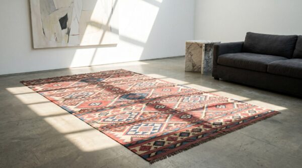 Antique caucasian - kilim caucasian flat weave rug 7 Antique caucasian - kilim caucasian flat weave rug (sku 18583) - room view