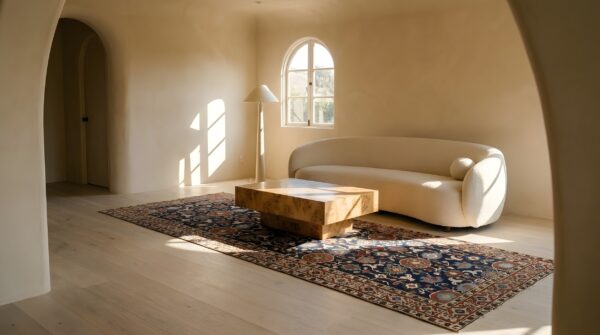 Antique caucasian kuba hallway runner wool blue rug 8 Antique caucasian kuba hallway runner wool blue rug (sku 25508) - room view