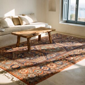 Antique Caucasian Late 19th Century Soumak Flat Weave Tribal Kilim Rug (SKU 24512) - room view
