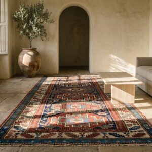Antique Caucasian Moghan Rug, Hand-Knotted Wool (SKU 19747) - room view