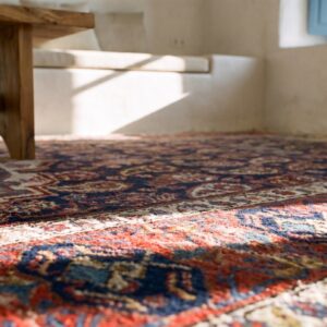 Antique Caucasian - Russia Geometric Knotted Rug (SKU 24879) - in-room detail