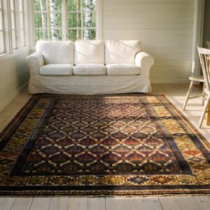 Antique Caucasian Shirvan Blue 1900s Square Rug (SKU 19618) - room view