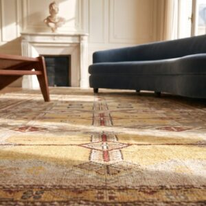 Antique Caucasian - Shirvan Wool Ivory Rug (SKU 18849) - in-room detail