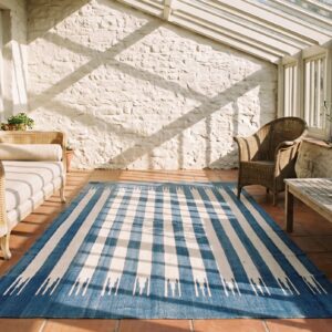 Charming Antique Dhurrie Striped Rug from India (SKU 21058) - room view