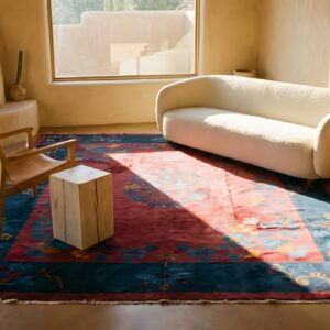 Antique Chinese Art Deco Allover Floral Purple 1920s Rug (SKU 24932) - room view