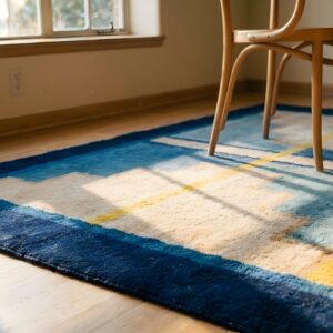 Antique Chinese - Art Deco Chinese Allover Geometric Knotted Rug (SKU 25196) - in-room detail