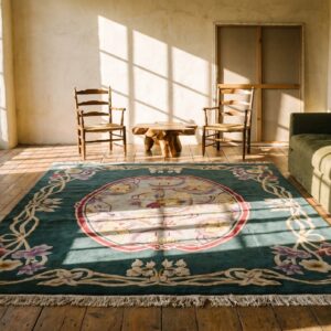 Antique Chinese Art Deco / Art Nouveau Room Size Wool Rug (SKU 19573) - room view