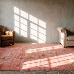 Antique Chinese Art Deco Oversized Coral Rug Wool (SKU 20787) - room view