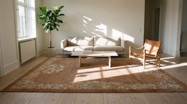 Antique wool chinese - art deco knotted rectangle room size 1930s rug (sku 22577) - room view