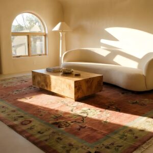 Antique Chinese - Art Deco Room Size Wool Coral Rug (SKU 24867) - room view