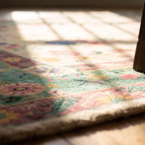 Antique Chinese - Art Deco Room Size Wool Ivory Rug (SKU 25062) - in-room detail