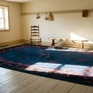 Antique Chinese - Art Deco Room Size Wool - Manchester Blue Rug (SKU 24892) - room view