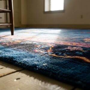 Antique Chinese - Art Deco Room Size Wool - Manchester Blue Rug (SKU 24892) - in-room detail