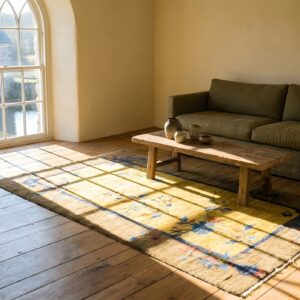 Antique Chinese - Art Deco Small Scatter Size Wool Yellow Rug (SKU 25152) - room view