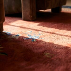 Antique Chinese Art Deco Square Room Size Minimalist Walter Nichols Rug (SKU 24568) - in-room detail