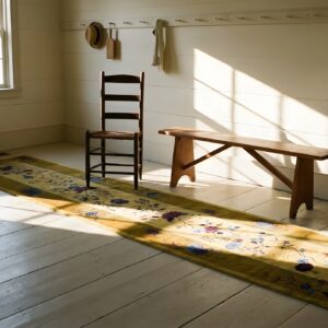 Antique Chinese Art Deco Yellow Hallway Runner Rug (SKU 25047) - room view