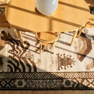 Antique Chinese - Baotou Chinese 1920s Rug (SKU 21996) - styled overhead view