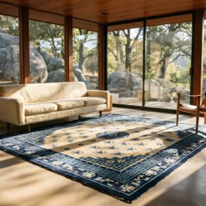 Antique Chinese Baotou 1920s Square Rug (SKU 25318) - room view