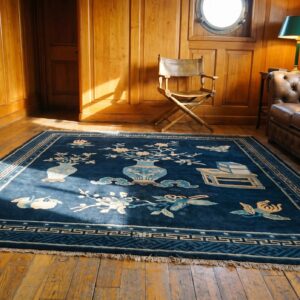 Antique Chinese - Baotou Blue 1920s Rug (SKU 23213) - room view