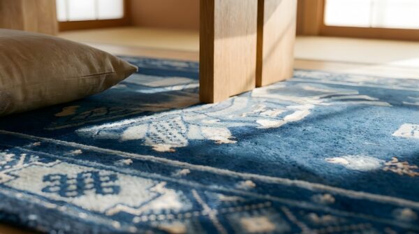 Antique chinese - baotou blue 1925 rug (sku 23235) - in-room detail