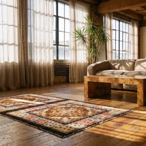 Antique Chinese - Baotou Chinese Brown 1920s Rug (SKU 22009) - room view