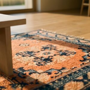 Antique Chinese - Baotou Coral 1930s Rug (SKU 23241) - in-room detail