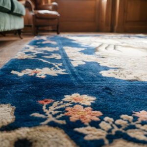 Antique Chinese - Baotou Hallway Runner Wool Ivory Rug (SKU 23106) - in-room detail