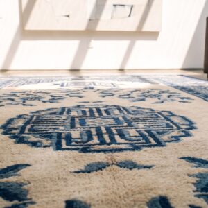 Antique Chinese - Baotou Chinese Ivory 1920s Rug (SKU 22004) - in-room detail