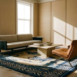 Antique Chinese - Baotou Small Scatter Size Wool Ivory Rug (SKU 25208) - room view