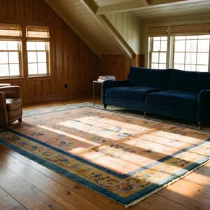 Antique Chinese Bronze Art Deco Room Size Wool Rug (SKU 24647) - room view